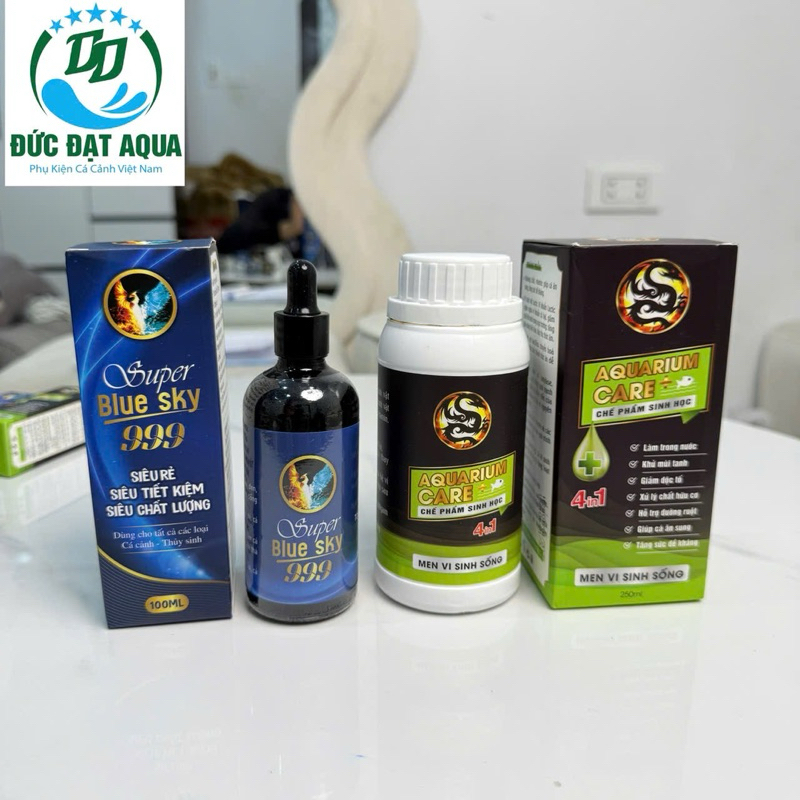 Super Blue Sky 999 10ml, 20ml, 50ml. Tặng 1 chai Vi Sinh Aquarium Care 50ml, 100ml, 250ml đậm đặc hơn, (MUA 1 được 2)