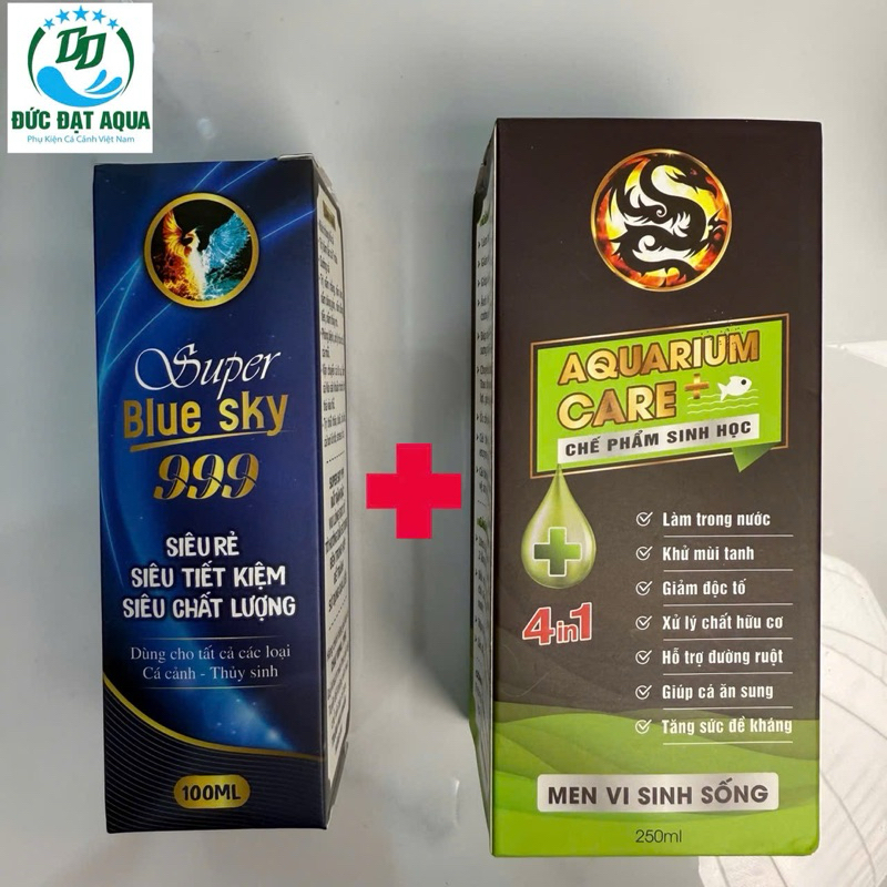 Super Blue Sky 999 10ml, 20ml, 50ml. Tặng 1 chai Vi Sinh Aquarium Care 50ml, 100ml, 250ml đậm đặc hơn, (MUA 1 được 2) 2