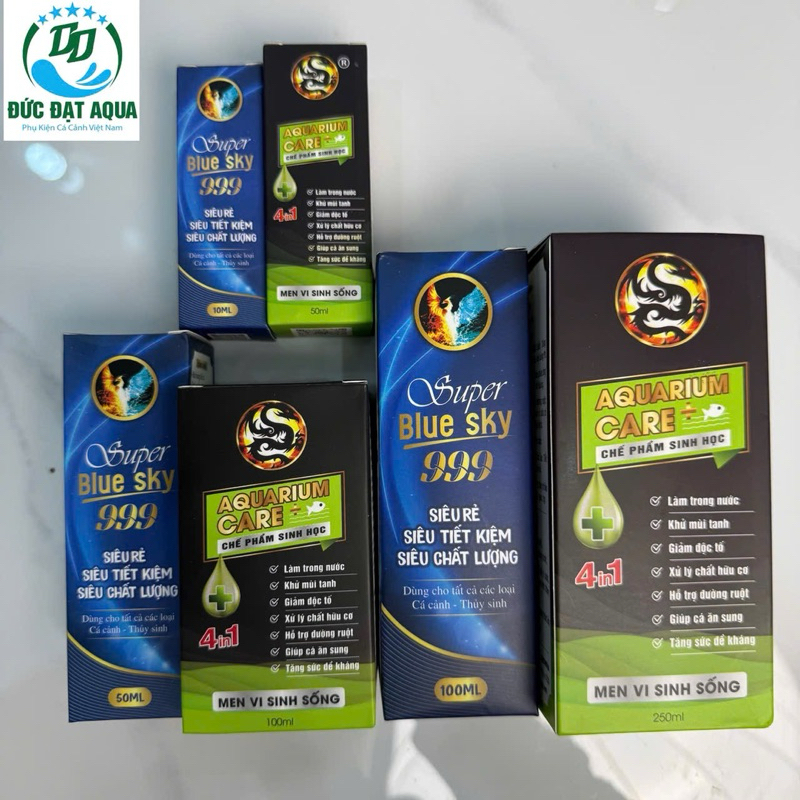 Super Blue Sky 999 10ml, 20ml, 50ml. Tặng 1 chai Vi Sinh Aquarium Care 50ml, 100ml, 250ml đậm đặc hơn, (MUA 1 được 2) 3