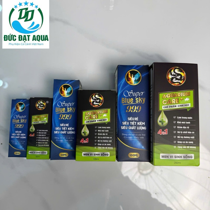 Super Blue Sky 999 10ml, 20ml, 50ml. Tặng 1 chai Vi Sinh Aquarium Care 50ml, 100ml, 250ml đậm đặc hơn, (MUA 1 được 2) 4