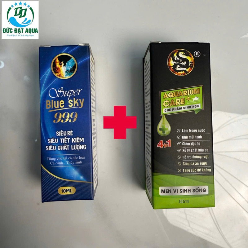 Super Blue Sky 999 10ml, 20ml, 50ml. Tặng 1 chai Vi Sinh Aquarium Care 50ml, 100ml, 250ml đậm đặc hơn, (MUA 1 được 2) 8
