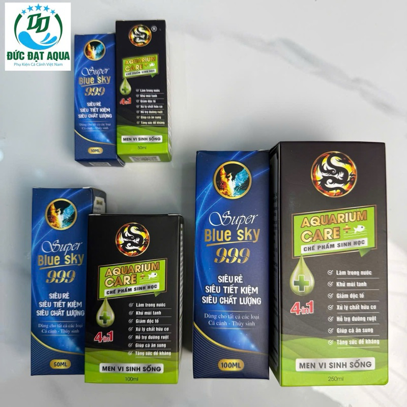 Super Blue Sky 999 10ml, 20ml, 50ml. Tặng 1 chai Vi Sinh Aquarium Care 50ml, 100ml, 250ml đậm đặc hơn, (MUA 1 được 2) 7