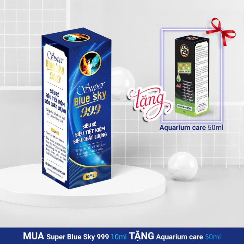 Super Blue Sky 999 10ml, 20ml, 50ml. Tặng 1 chai Vi Sinh Aquarium Care 50ml, 100ml, 250ml đậm đặc hơn, (MUA 1 được 2) 9