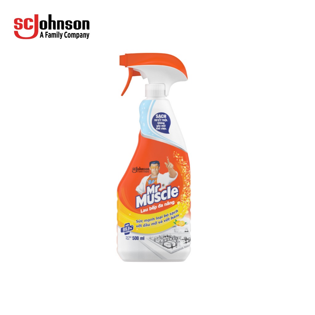 Ảnh MR MUSCLE Combo 3 Nước Lau Bếp Đa Năng Hương Cam 500mlx3 1