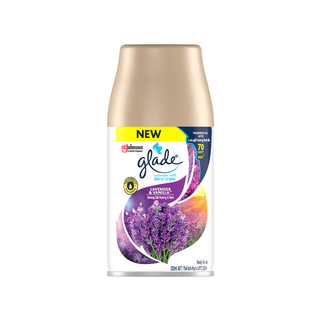 Ảnh GLADE Combo 2 Lõi Xịt 252ml – Hương Oải Hương & Vani 1