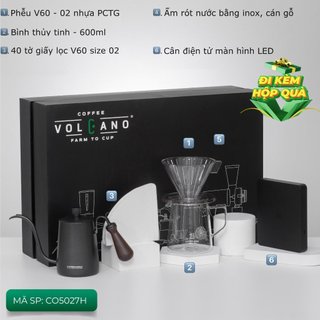 Volcano Combo bộ pha sản phẩm cà phê V60 02 hiện đại CAFEDE KONA