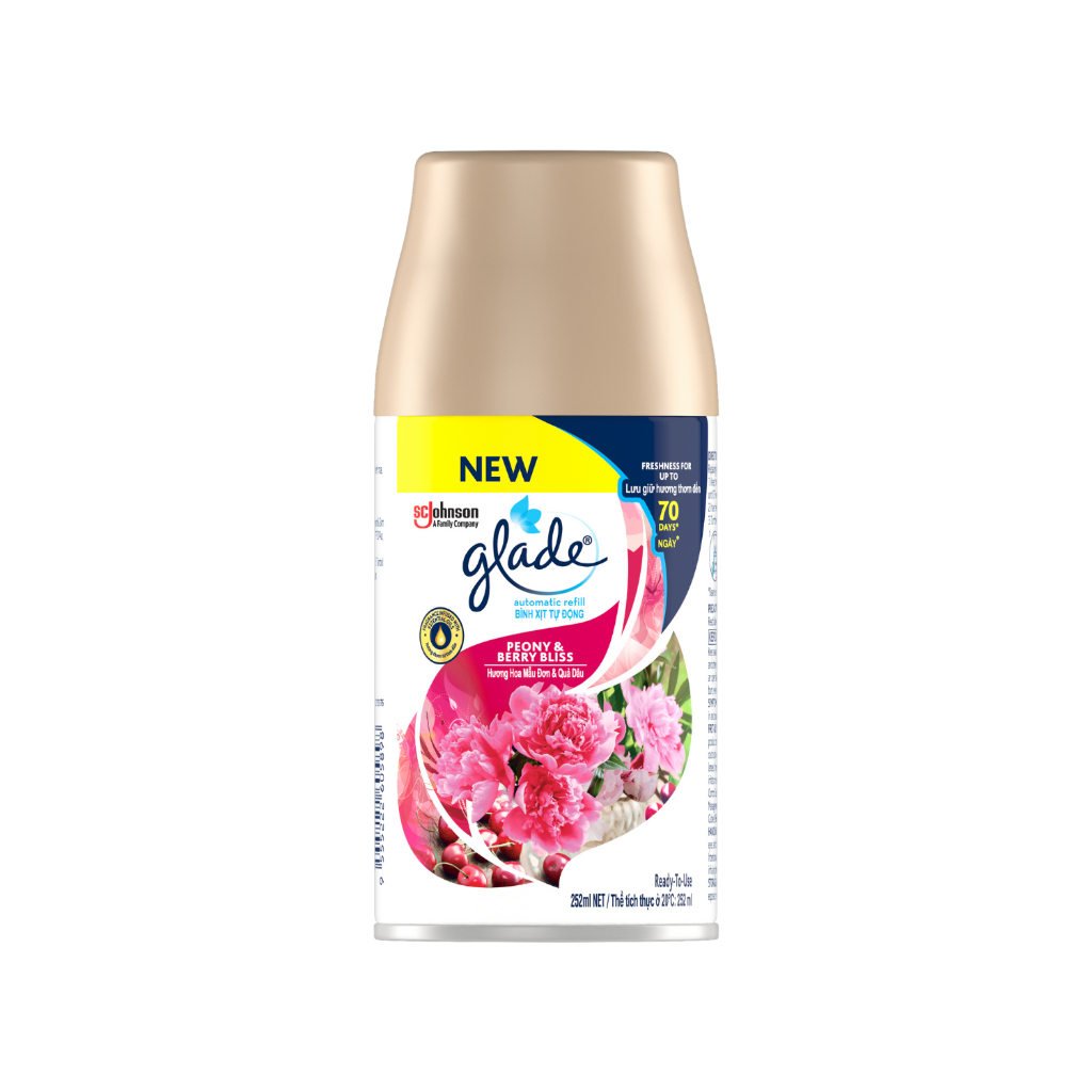 Ảnh GLADE Lõi Xịt Thơm Phòng Tự Động Hương Mẫu Đơn & Quả Dâu 252ml 1