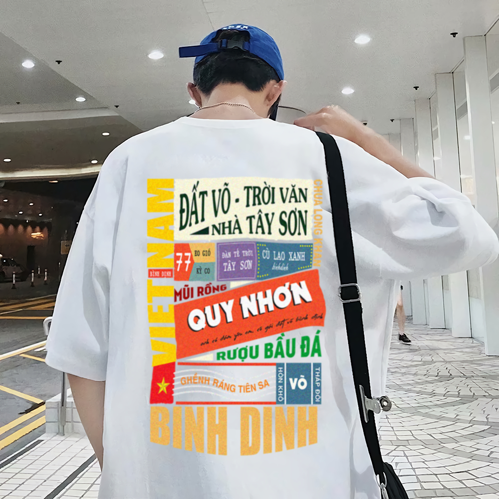Áo phông unisex 63 TỈNH VIỆT NAM áo thun Quảng Ngãi,Quảng Nam,Bình Định,Phú Yên,Khánh Hòa,Ninh Thuận,Bình Thuận,Lâm Đồng