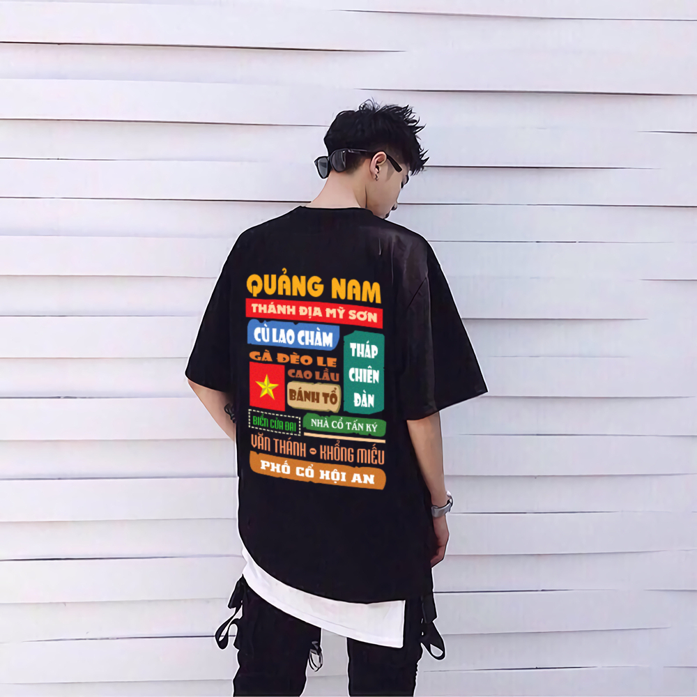 Áo phông unisex 63 TỈNH VIỆT NAM áo thun Quảng Ngãi,Quảng Nam,Bình Định,Phú Yên,Khánh Hòa,Ninh Thuận,Bình Thuận,Lâm Đồng