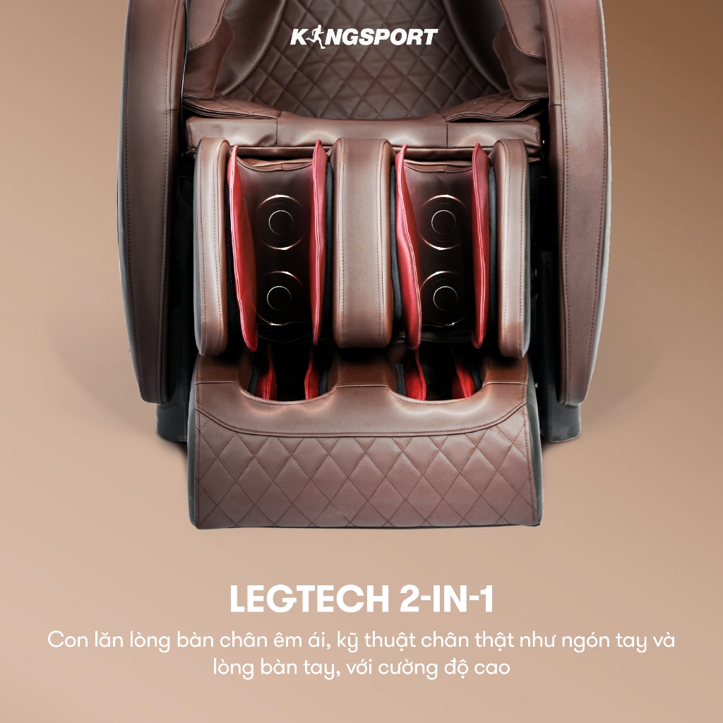 Ghế massage toàn thân KINGSPORT G9 công nghệ làm ấm Warmtech, 5 bài tập massage tự động