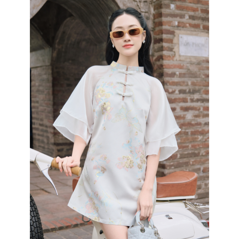 Set áo dài cách tân nam nữ hiện đại thiết kế LILA áo dài lụa Hồ Điệp - Thạch Lam dáng suông