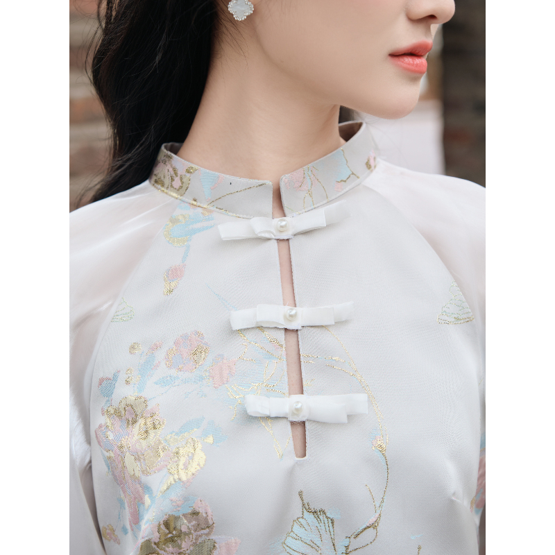 Set áo dài cách tân nam nữ hiện đại thiết kế LILA áo dài lụa Hồ Điệp - Thạch Lam dáng suông