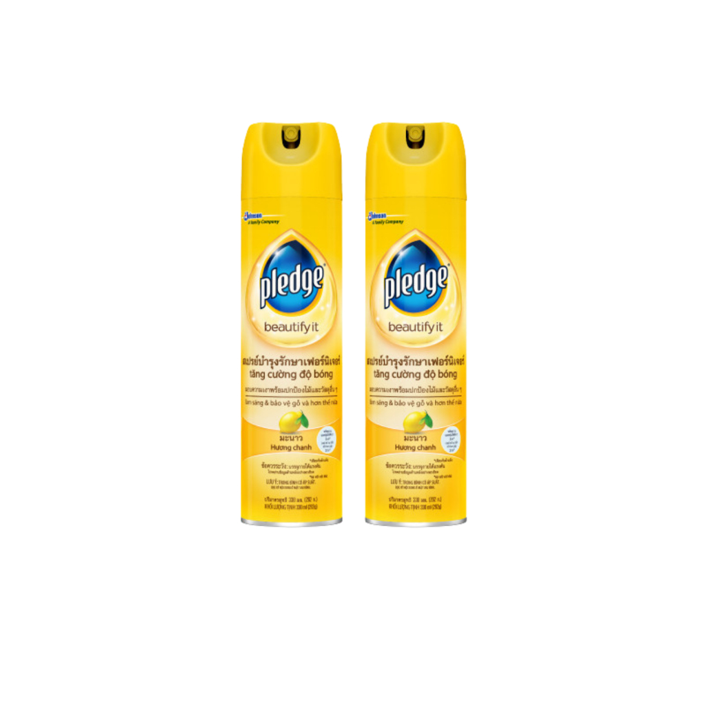 Ảnh PLEDGE Combo 2 Chai Xịt Bóng Gỗ Hương Chanh 330mlx2 1