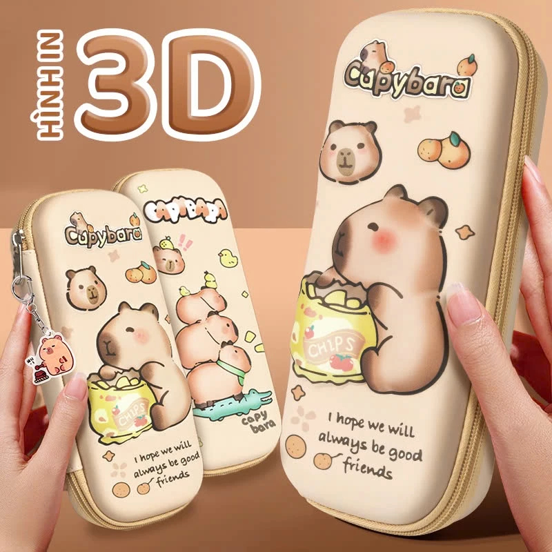 Hộp bút Chuột Nước  nhiều ngăn cute, hộp đựng bút 3D giảm căng thẳng - chống nước và bụi