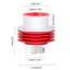 Nắp Đậy Ngăn Mùi, Vi Khuẩn Màu Đỏ Chuyên Dụng Cho Ống Cống 50-75mm