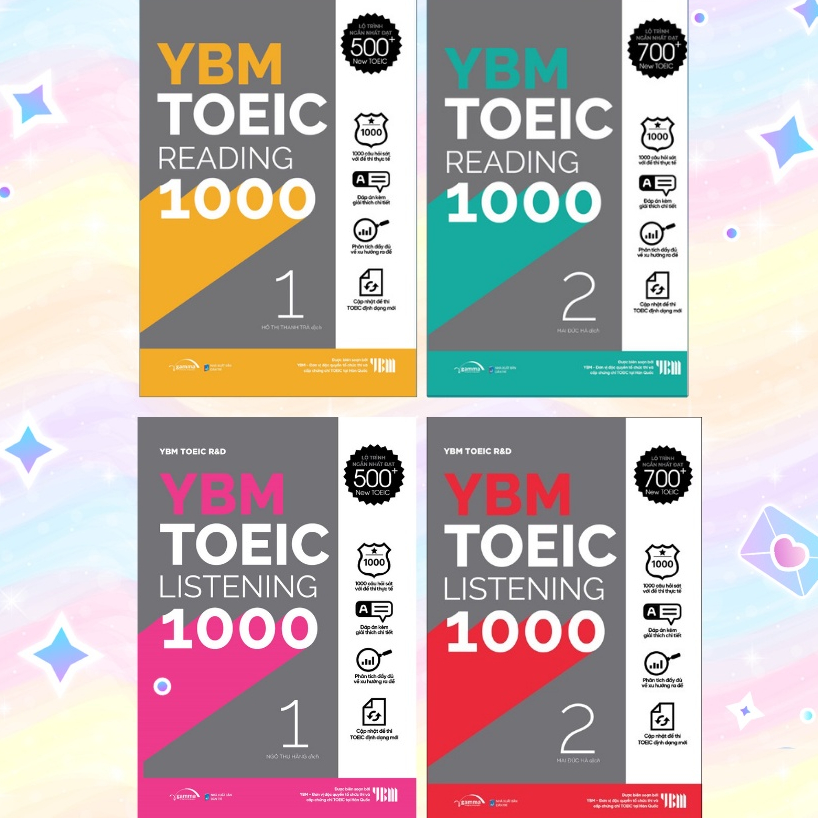 Bộ Sách YBM TOEIC 1000: Chinh Phục Lộ Trình Toeic Từ 500+ Đến 700+  Listening + Reading Vol.1 & Vol.2 (Lẻ/Combo) | BigBuy360 - bigbuy360.vn