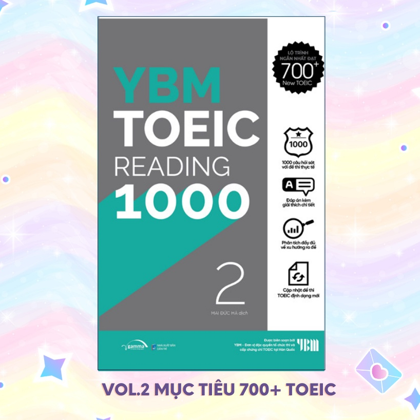 Bộ Sách YBM TOEIC 1000: Chinh Phục Lộ Trình Toeic Từ 500+ Đến 700+  Listening + Reading Vol.1 & Vol.2 (Lẻ/Combo) | BigBuy360 - bigbuy360.vn