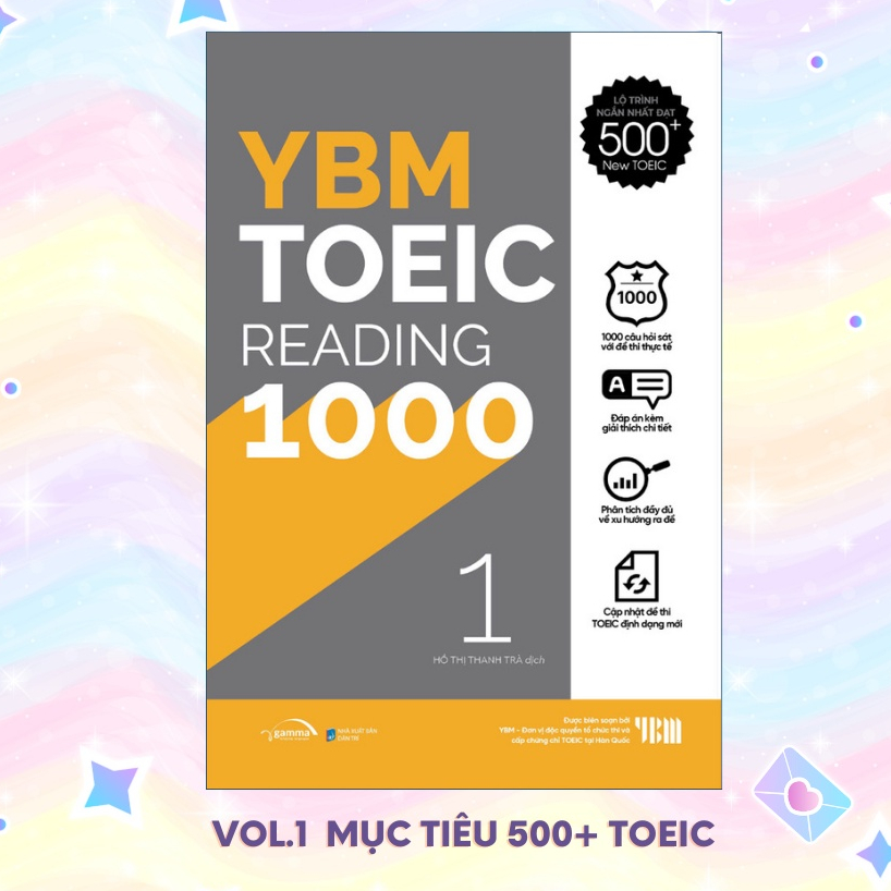 Bộ Sách YBM TOEIC 1000: Chinh Phục Lộ Trình Toeic Từ 500+ Đến 700+  Listening + Reading Vol.1 & Vol.2 (Lẻ/Combo) | BigBuy360 - bigbuy360.vn
