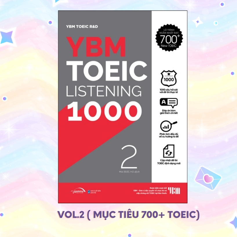 Bộ Sách YBM TOEIC 1000: Chinh Phục Lộ Trình Toeic Từ 500+ Đến 700+  Listening + Reading Vol.1 & Vol.2 (Lẻ/Combo) | BigBuy360 - bigbuy360.vn