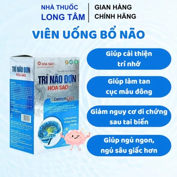 Trí Não Đơn Hoa Sao Viên Uống Bổ Não Cải Thiện Trí Nhớ,Tăng Tuần Hoàn Máu Não,Giảm Đau Đầu,Chóng Mặt