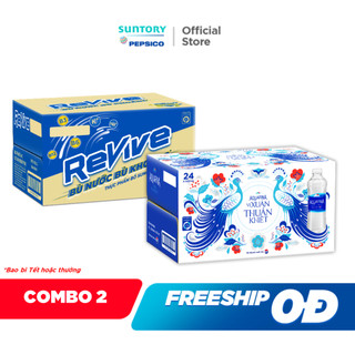 [SALE 15.7] Combo 1 Thùng 24 Chai Revive và 1 Thùng 24 Aquafina (500ml/chai)