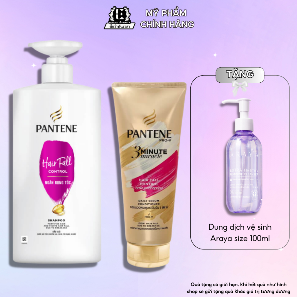 [Tặng quà trị giá 500k] Bộ gội xả phục hồi ngăn ngừa rụng tóc bổ Pantene 410ml bản nội địa Thái Lan