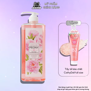 Sữa tắm dưỡng ẩm giúp ngăn ngừa oxi hóa giúp dưỡng trắng da hương hoa mẫu đơn Bathology 1000ml Thái Lan