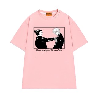 Áo Thun Anime Jujutsu Kaisen NGỐ TEE Tình Bạn Giữa Gojo Satoru và Geto Suguru Vải Cotton Thoáng Mát