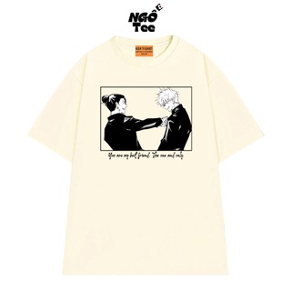 Áo Thun Anime Jujutsu Kaisen NGỐ TEE Tình Bạn Giữa Gojo Satoru và Geto Suguru Vải Cotton Thoáng Mát