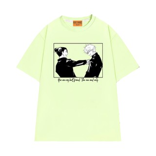 Áo Thun Anime Jujutsu Kaisen NGỐ TEE Tình Bạn Giữa Gojo Satoru và Geto Suguru Vải Cotton Thoáng Mát