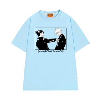 Áo Thun Anime Jujutsu Kaisen NGỐ TEE Tình Bạn Giữa Gojo Satoru và Geto Suguru Vải Cotton Thoáng Mát