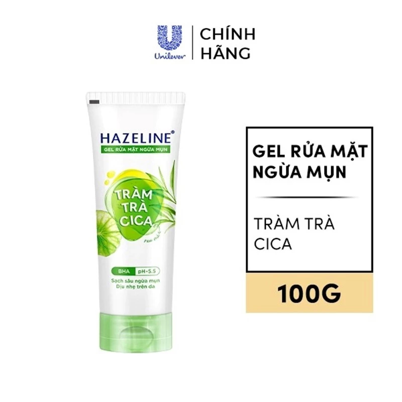 Sữa rửa mặt Hazeline Chiết Xuất Thiên Nhiên 100g | Nghệ | Tràm Trà | Yến Mạch
