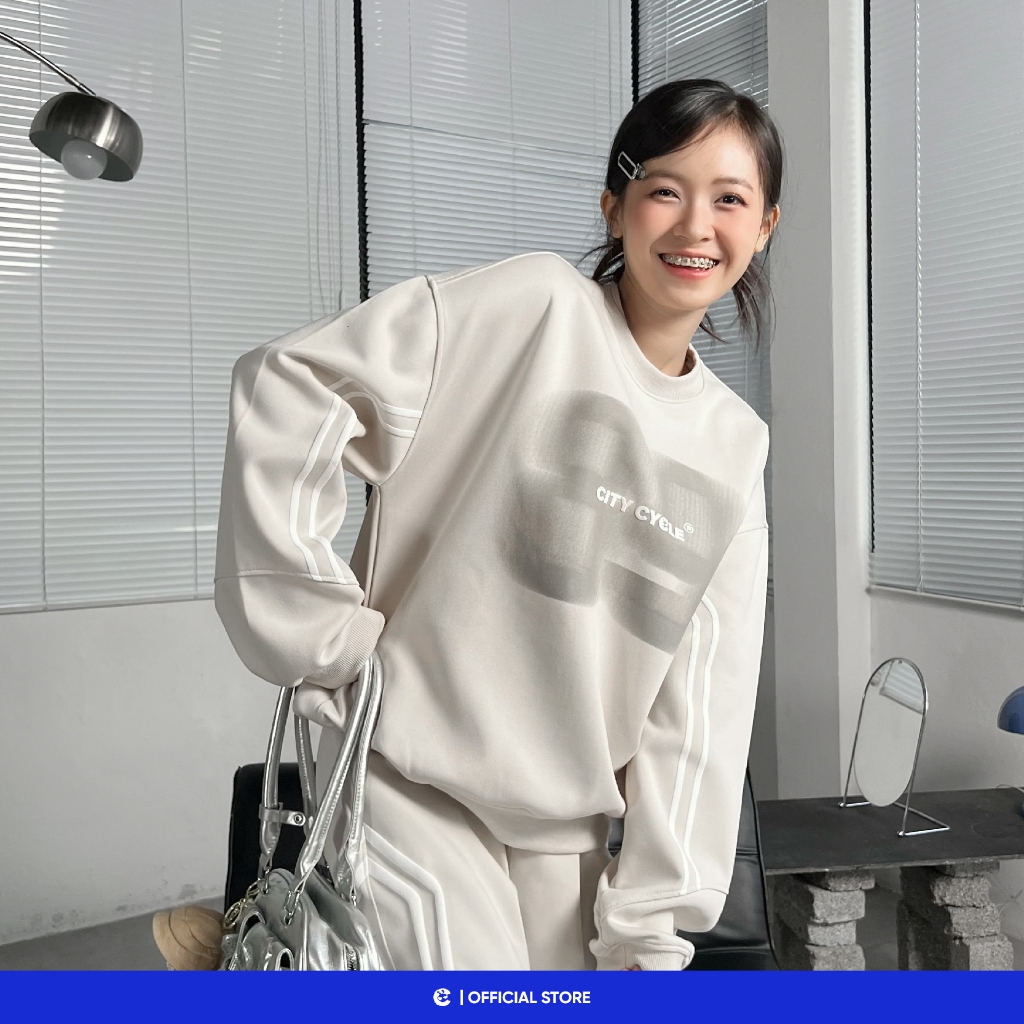 Áo sweater mùa thu đông đôi nam nữ nỉ dày Local Brand Chính Hãng City Cycle Áo Sweater Blaze