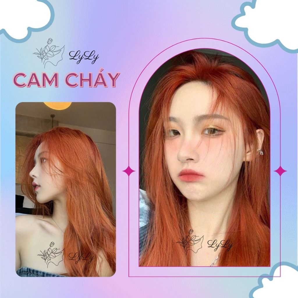 Thuốc nhuộm tóc màu CAM CHÁY, thuốc nhuộm tóc cao cấp, kem nhuộm tóc tại nhà tiện lợi COLORKING