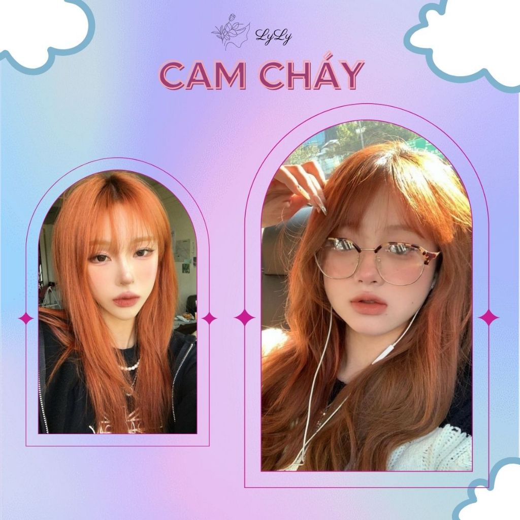 Thuốc nhuộm tóc màu CAM CHÁY, thuốc nhuộm tóc cao cấp, kem nhuộm tóc tại nhà tiện lợi COLORKING