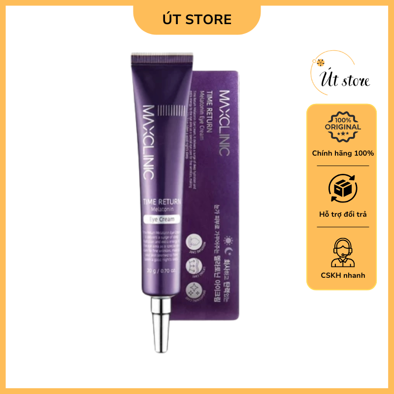 Kem mắt Maxclinic Time Return Melatonin Eye Cream Hàn Quốc 20g giảm quầng thâm, bọng mắt, nếp nhăn