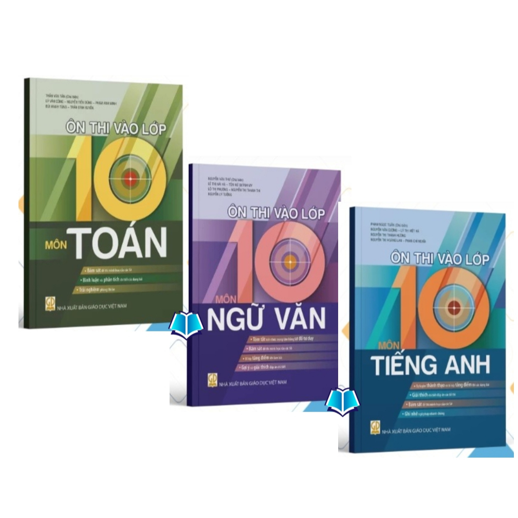Sách - Ôn thi vào lớp 10 môn Toán +Ngữ Văn + Anh Năm Học 2025 - 2026 ...