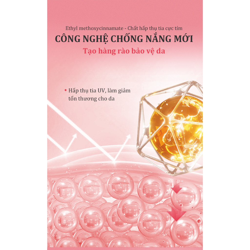 Xịt chống nắng nâng tone HEXZE 100ml, SPF30 PA+++ hấp thụ tia cực tím, dưỡng trắng, nâng tone da