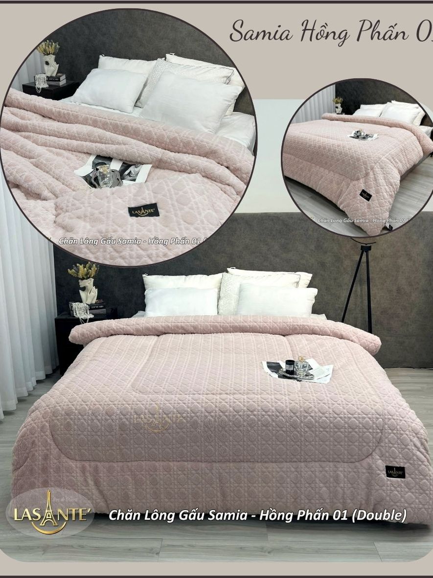 Ảnh Chăn lông tuyết gấu mùa đông đại hàn Double 5Kg Lasante ấm áp 2m1*2m4 4