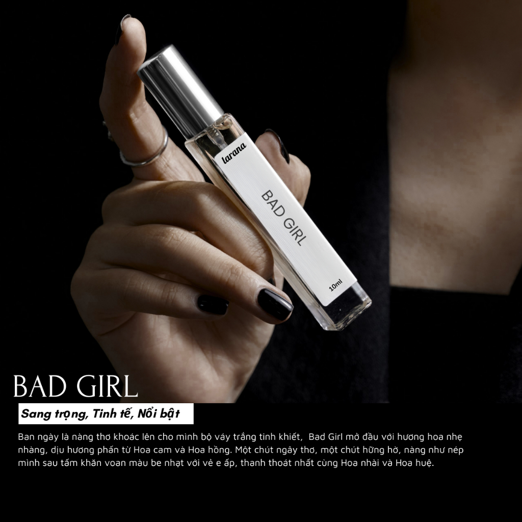 Nước hoa nữ Meriser Larana, hương thơm thanh mát phù hợp đi học đi chơi dung tích nhỏ gọn 10ml/30ml