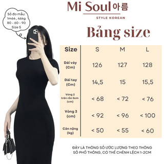 Váy Body Dáng Dài MiSoul Cổ Tròn Cộc Tay Có Xẻ Sau Chất Thun Cotton Co Dãn , Đầm Midi Ôm Cổ Tròn 378