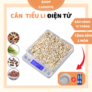 Cân Nhà Bếp Tiểu Ly 1Kg-0.1g, 5kg-1g Cân Điện Tử Tiểu Li Làm Bánh, Cân Yến Tặng Kèm Pin AAA