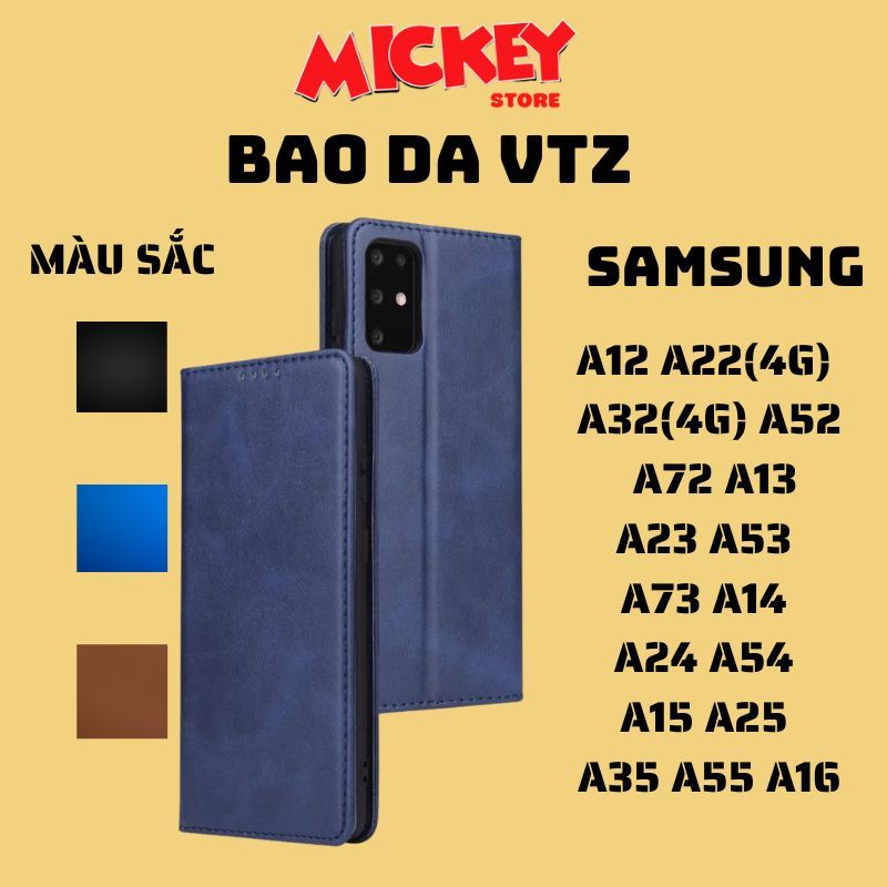 Bao da Samsung A12 A22 A32 A52 A52S A72 A13 A23 A33 A53 A73 A14 A24 A34 A54 A15 A25 A35 A55 A16 có khay cài thẻ ATM