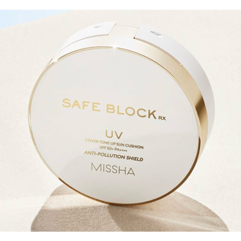 PHẤN NƯỚC NÂNG TONE CHỐNG NẮNG MISSHA SAFE BLOCK RX COVER TONE UP SPF50+ PA++++, 14g