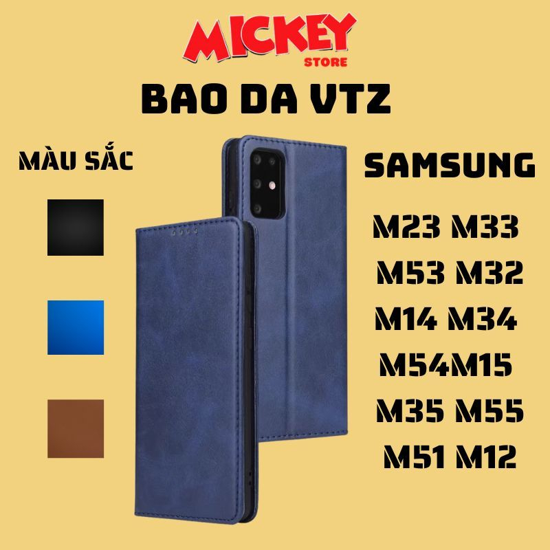Bao da Samsung M12, M14, M15, M23, M32, M33, M34, M35, M51, M53, M54 có khay cài thẻ ATM