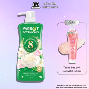 Sữa tắm thảo dược hương hoa làm sạch sâu thư giãn cho da Parrot 500ml hàng nội địa Thái