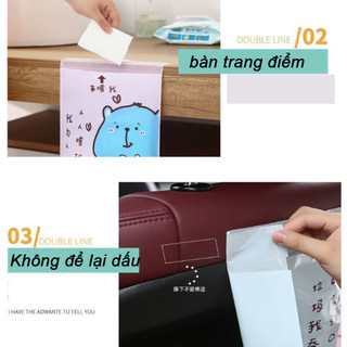 (1 set 15 túi) Túi rác trên xe ô tô, Túi nôn xe ô tô, túi ói xe hơi