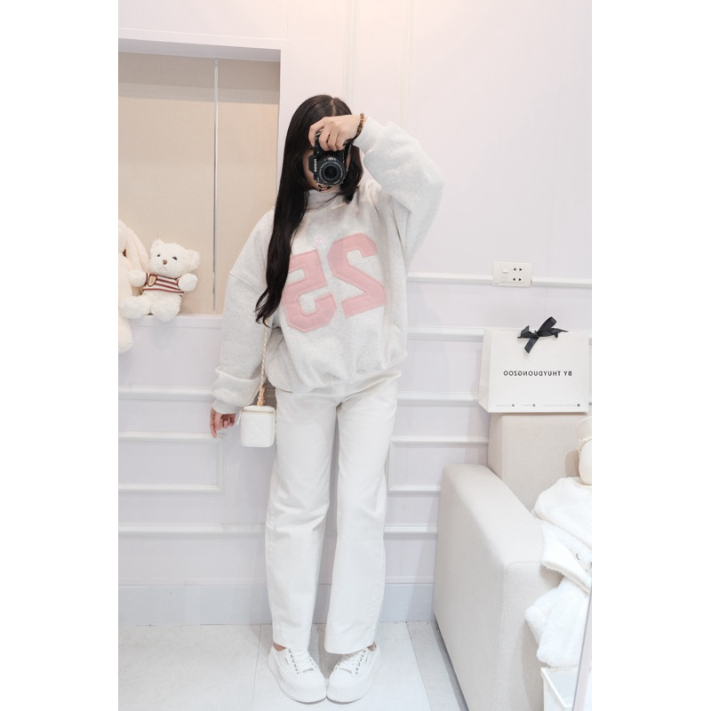 THUYDUONGZOO - QUẦN JEANS TRẮNG FORM SUÔNG FORM CHUẨN DÀY DẶN