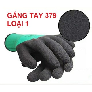[24 ĐÔI] Combo 2 Bịch găng tay phủ cao su sần 379, 378, găng tay lao động, găng tay PU bền đẹp giá sỉ