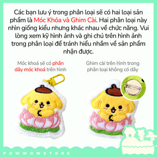 Kim Gài / Dây Móc Khoá Vải Bông Phong Cách Nhân Vật Hoạt Hình Wukong & Sanrio Đáng Yêu Cute